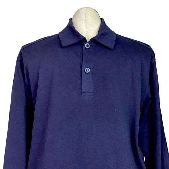 adidas Navy Long Sleeve Shirt - Picture 2 of 8